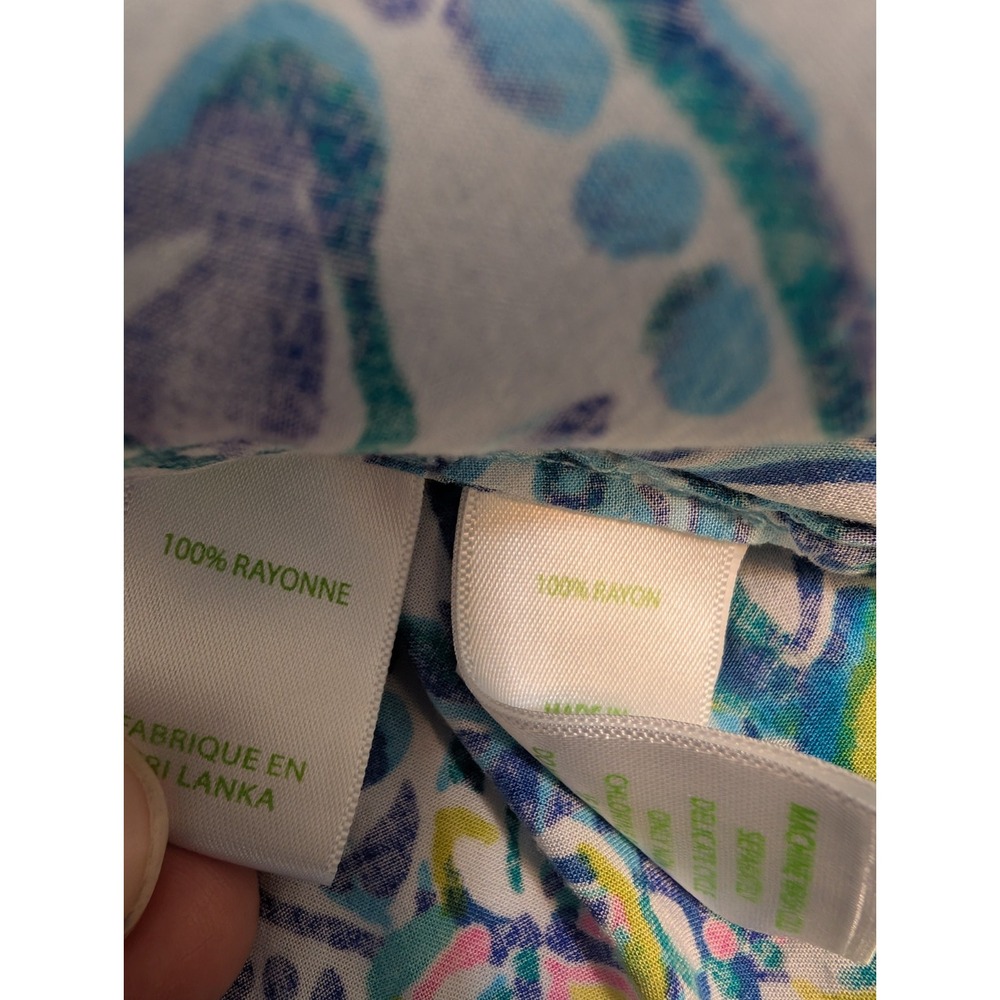 Lilly Pulitzer Willa Top Zest For Life Resort Lemon Print Women's XXS (01017C) - Picture 5 of 6